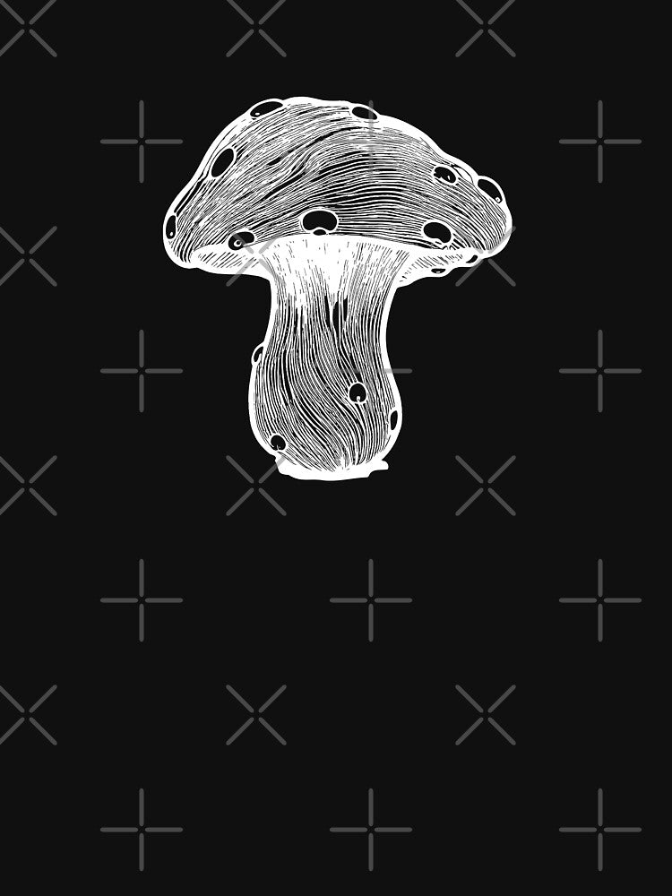 mushroom cool, mushroom minimal, mushroom design, mushroom black white by badbug