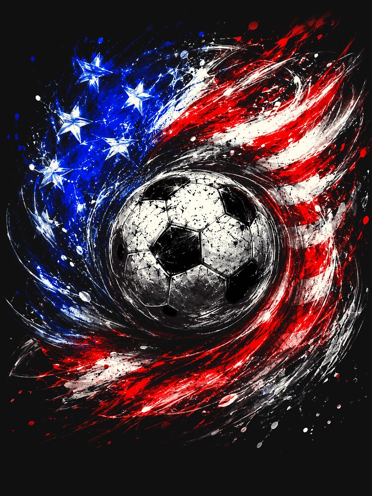 Patriotic Soccer 4th of July Men USA American Flag Boys by elongatedjazz