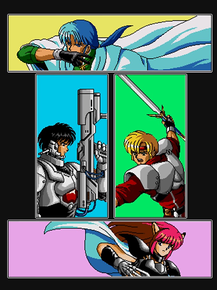 Classic Phantasy Star 4 heroes by poncetay