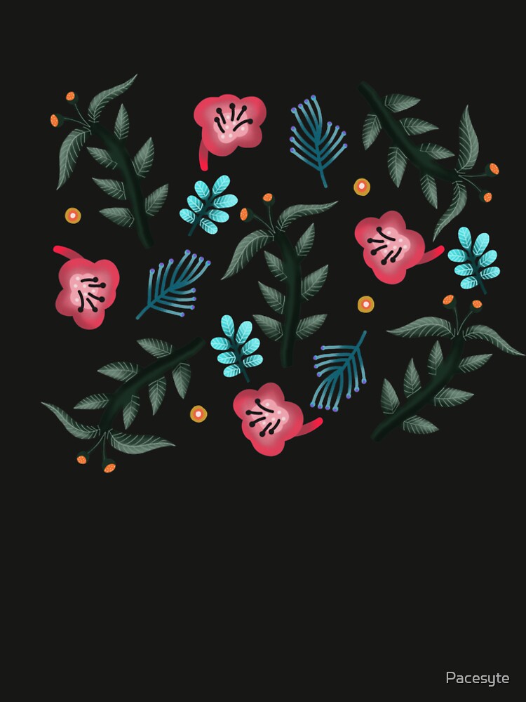 Floral pattern in green and pink by Pacesyte