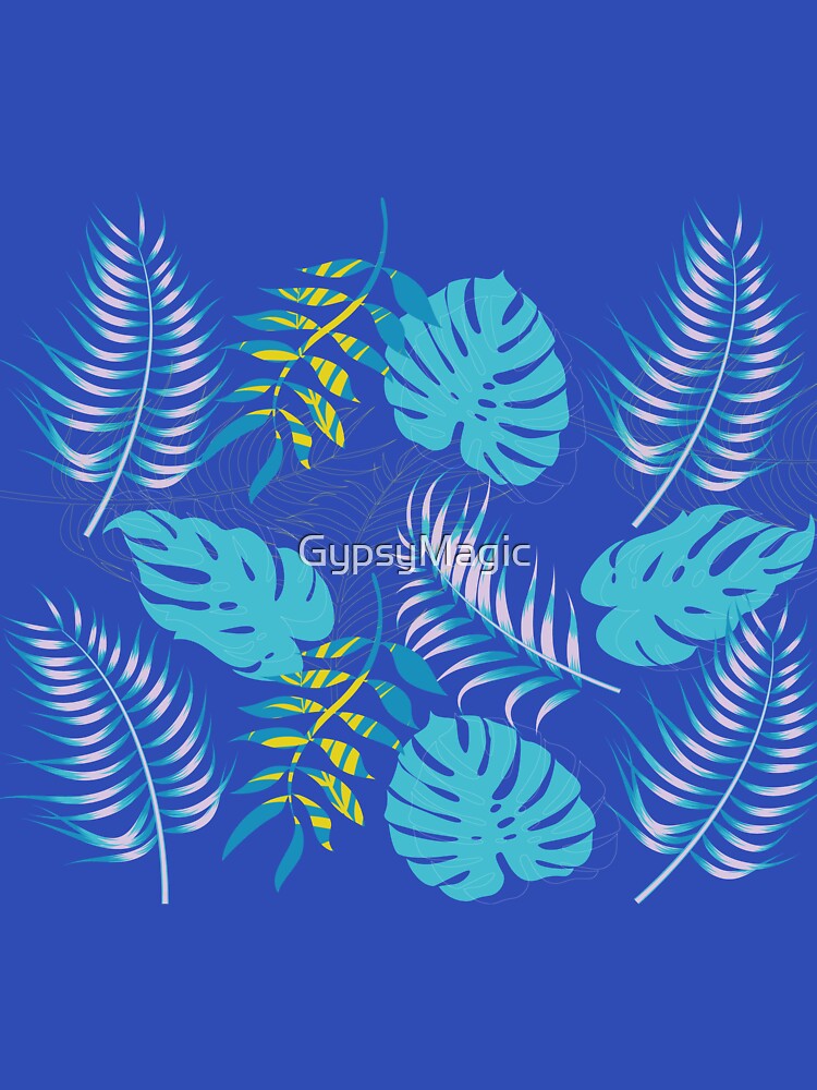 Tropical Leaves Background Print by GypsyMagic