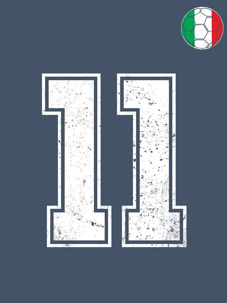Italy Soccer Number 11 Vintage Sports Fan by RoyesButler