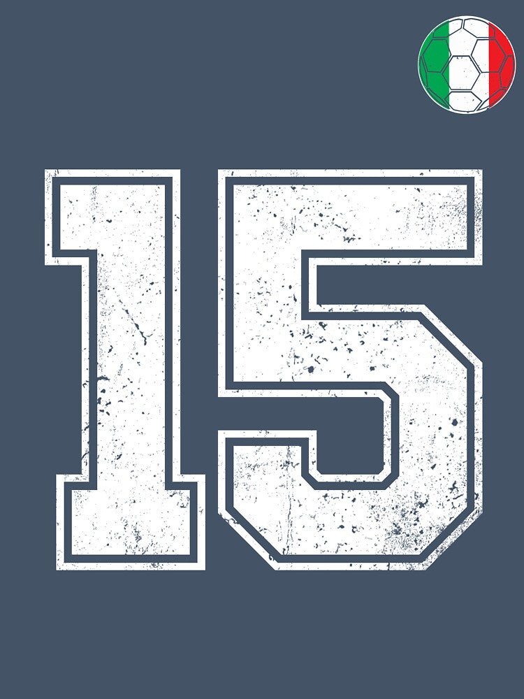 Italy Soccer Number 15 Vintage Sports Fan by RoyesButler
