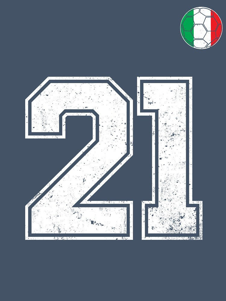 Italy Soccer Number 21 Vintage Sports Fan by RoyesButler