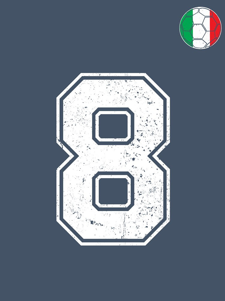 Italy Soccer Number 8 Vintage Sports Fan by RoyesButler