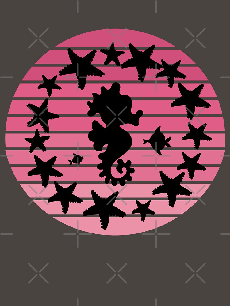 Pink Sunset Seahorse by Meaningfully