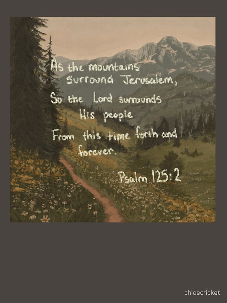Psalm 125:2 Mountain Painting by chloecricket