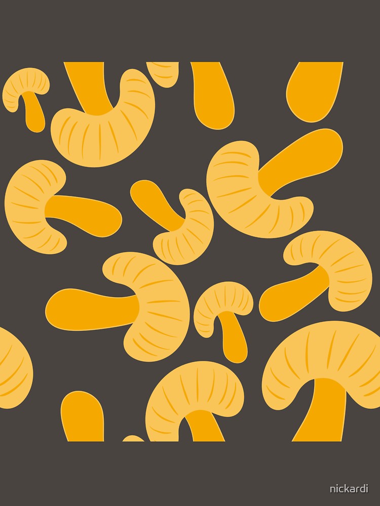 yellow poisonous mushroom pattern by nickardi