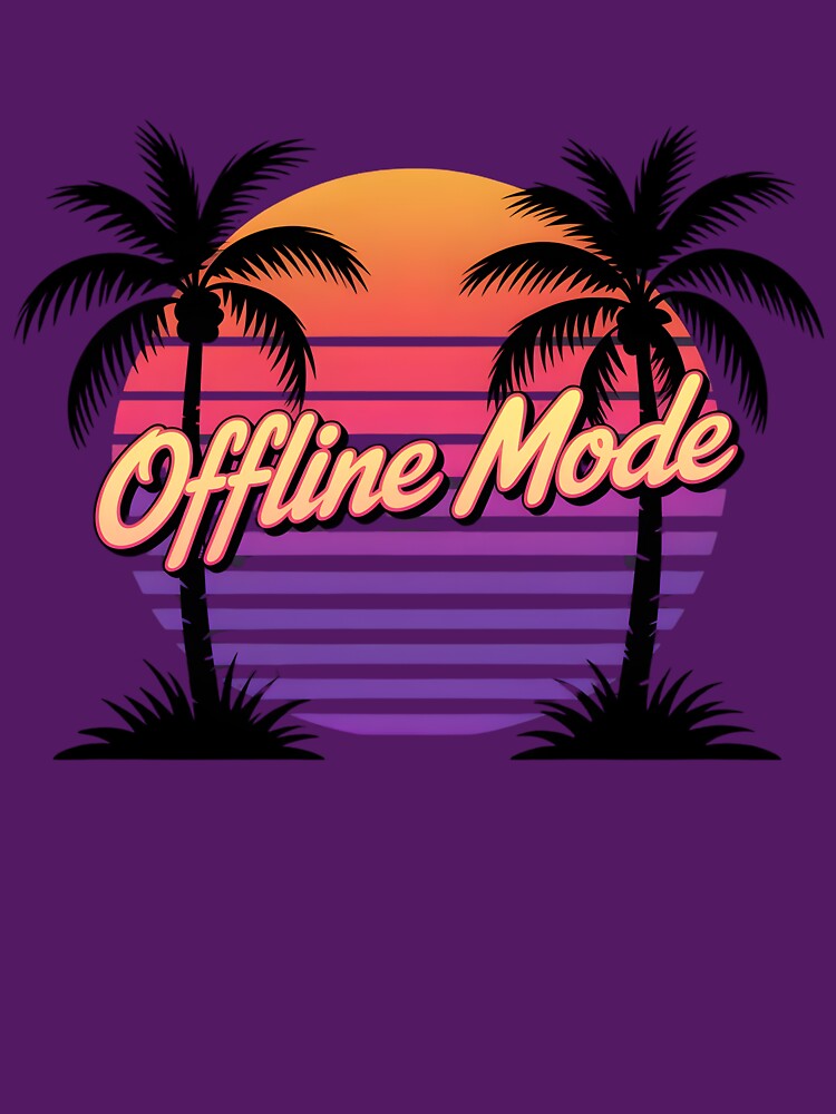 Offline Mode – Retro Sunset Chill Aesthetic by Orbit Ink