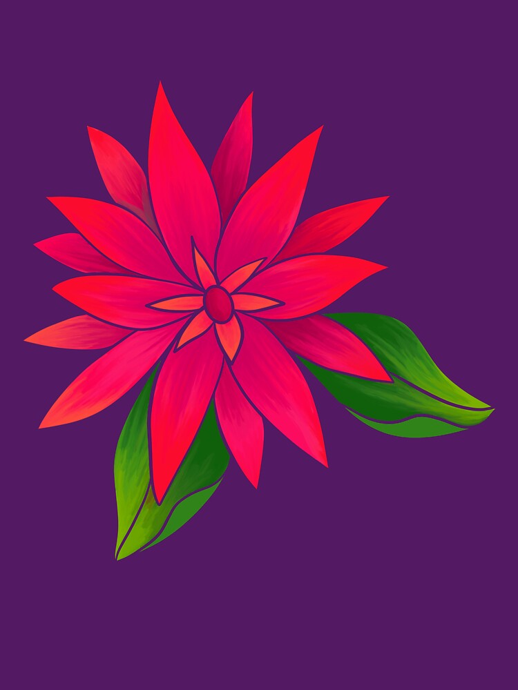 Tropical Funky Florals in Magenta by artsylyons