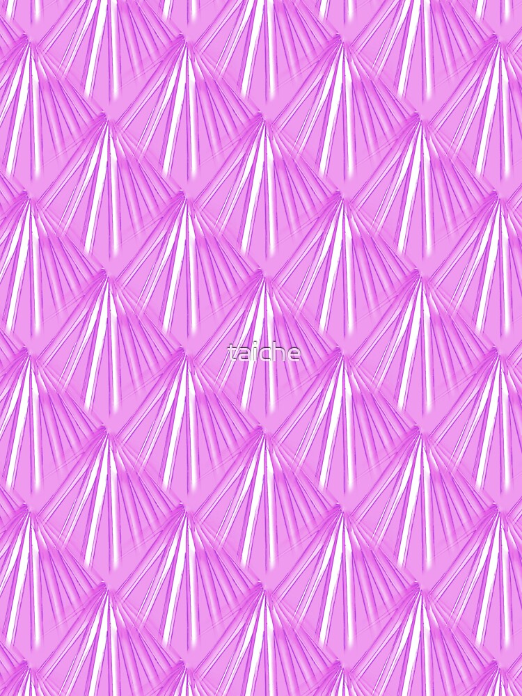 Art Deco Tropical Beach Palm Vacation Vector Pink Tones by taiche
