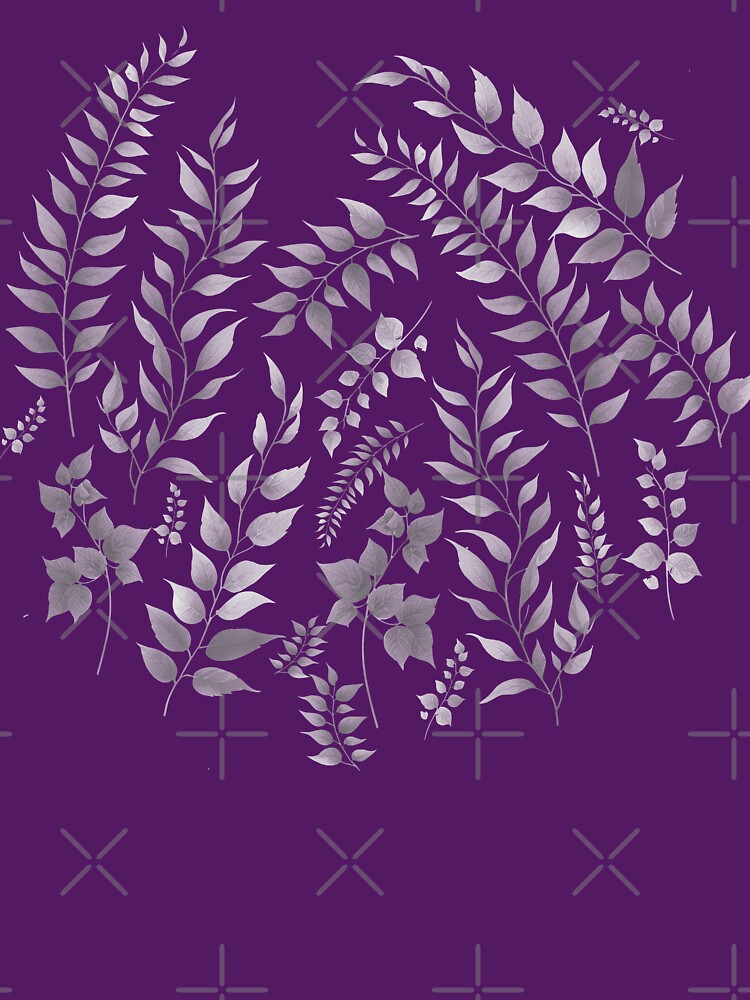 Greenery Botanical Print Lavender Purple by SilverPegasus