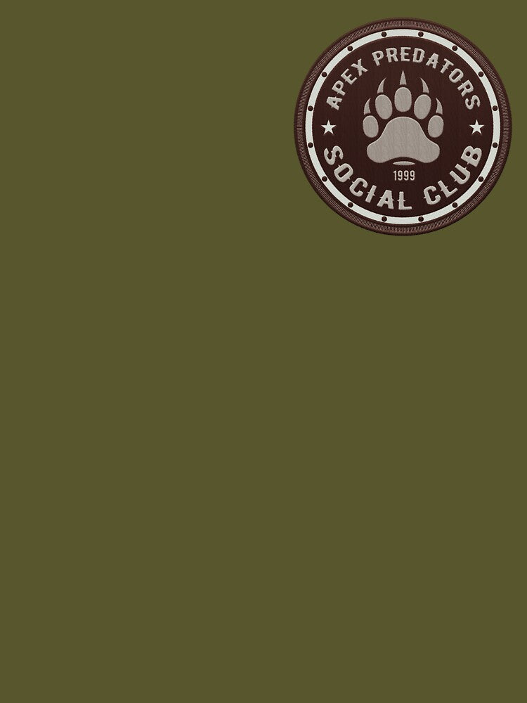 apex predators social club badge - embroidery iron patch textured graphic artwork by hayrpictures