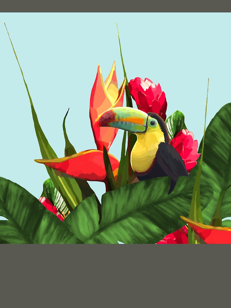 Toucan Tropical Banana Leaves Bouquet by oursunnycdays