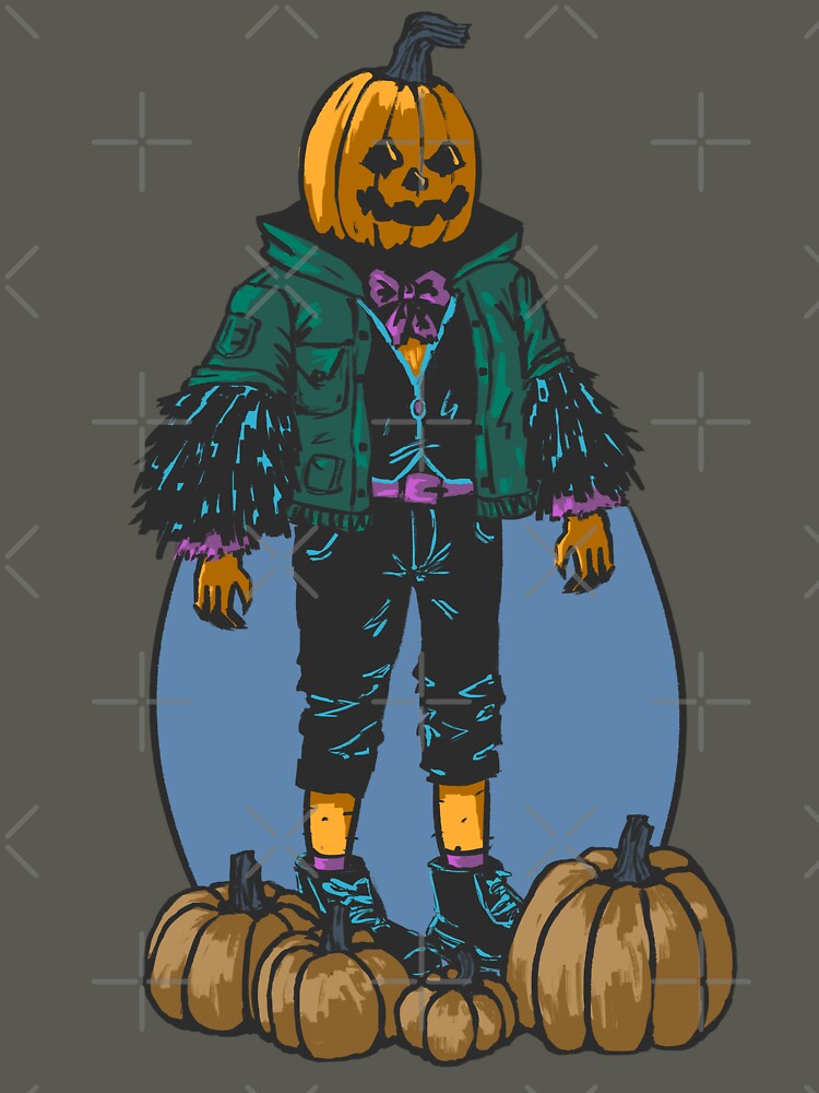 Stylish scarecrow with pumpkins by MadArtist123