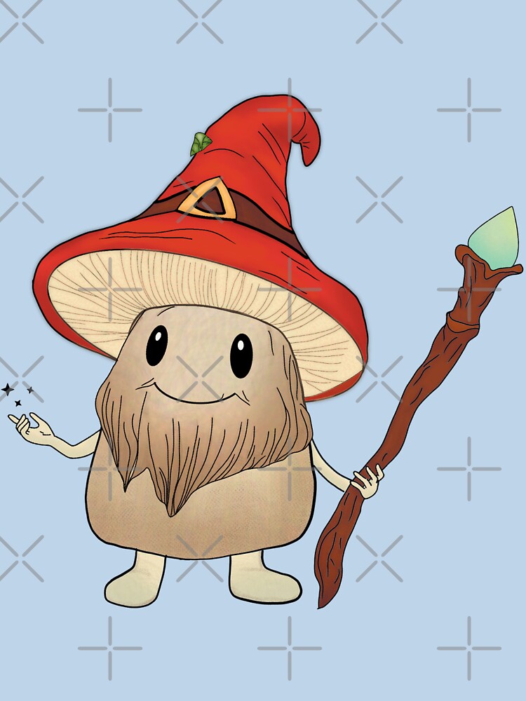 Wise Bearded Mushroom Mage Animated Character Illustration by VibeFae
