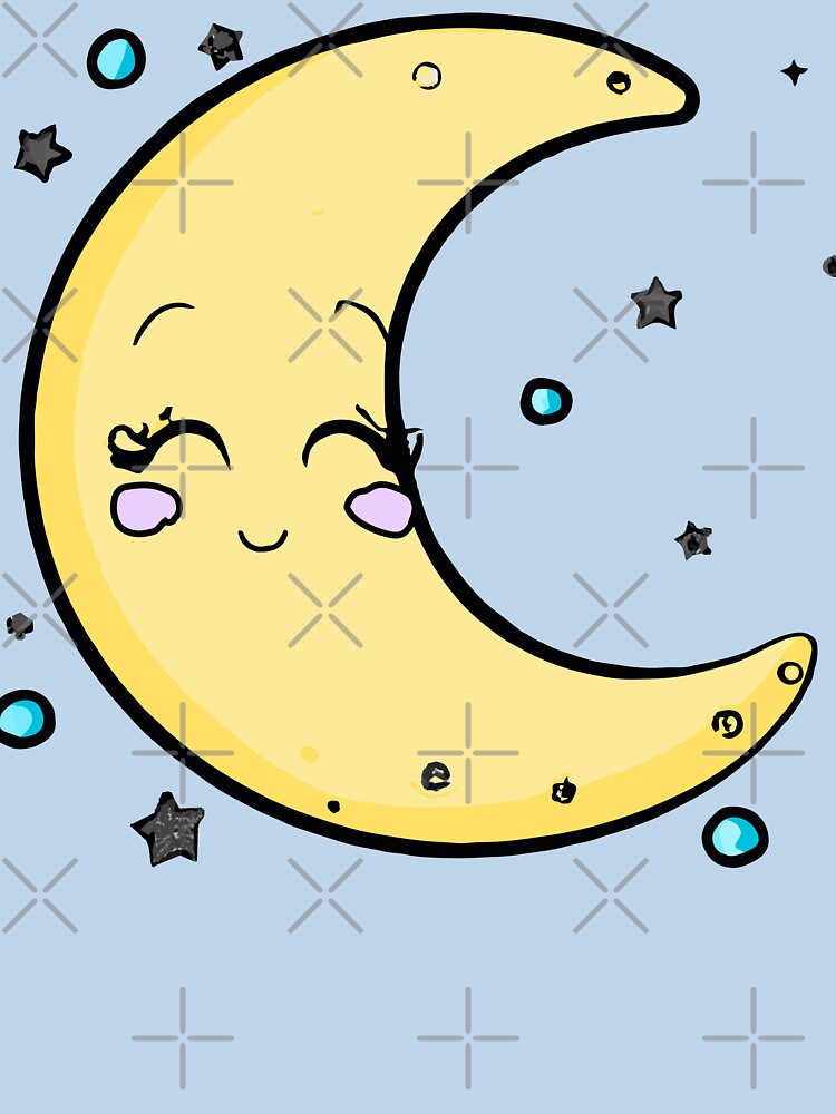 Cute Moon Face by Handstand365