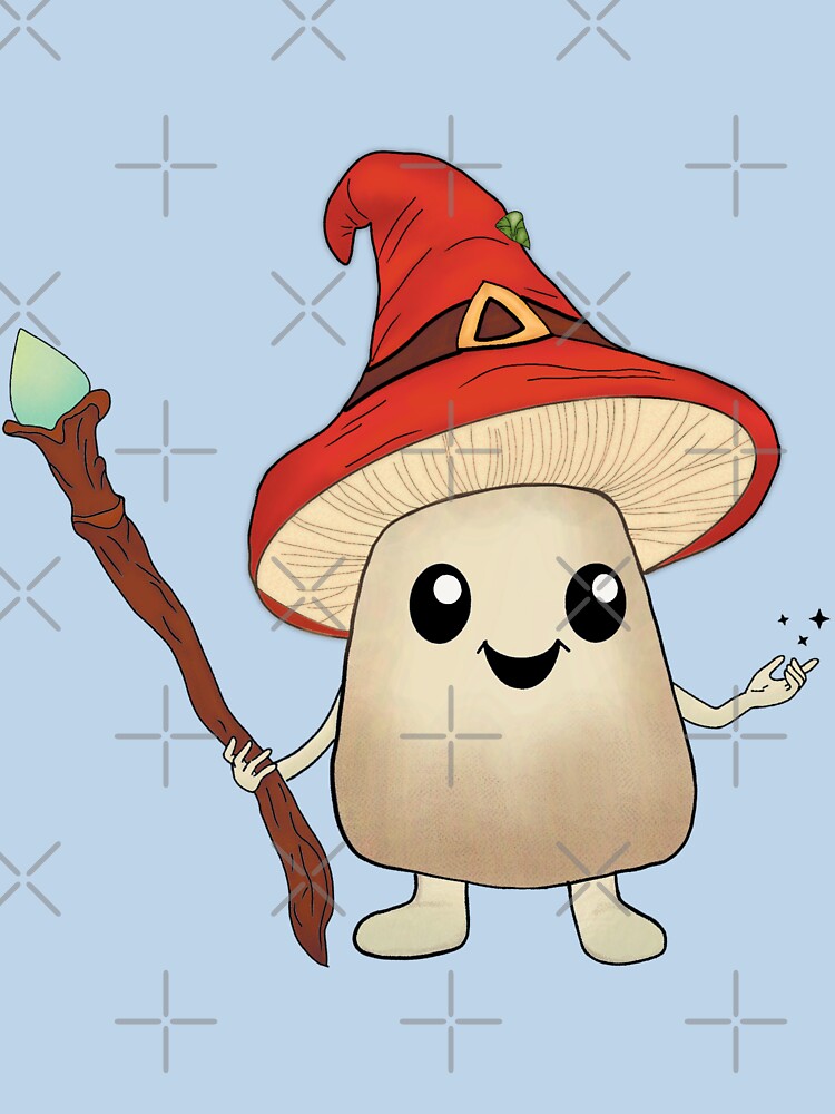 Cute Mushroom Mage Animated Character Illustration by VibeFae