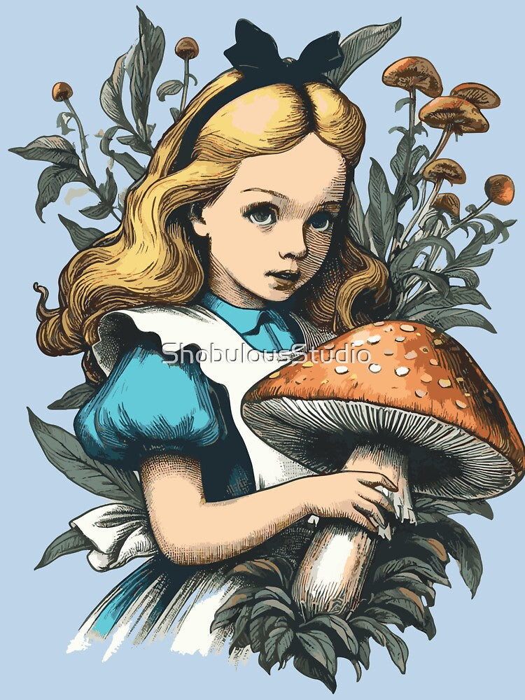 Alice in Wonderland Art - Vintage Botanical Wonderland Decor by ShobulousStudio
