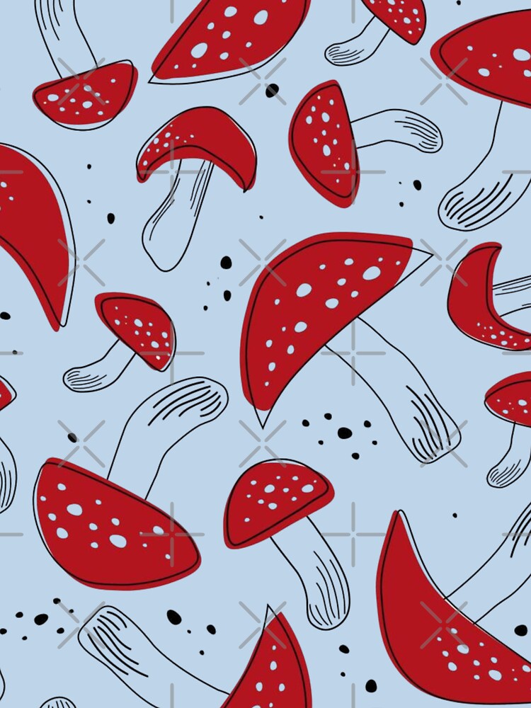 red mushroom pattern classic tshirt by anandsiva2703