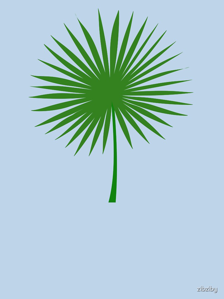 Green Fan Palm Leaf by zibziby