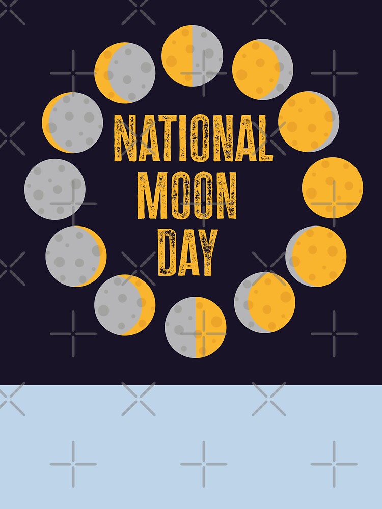 National Moon Day Phases of Moon Half Full Moon Lunar by AstralRadiance