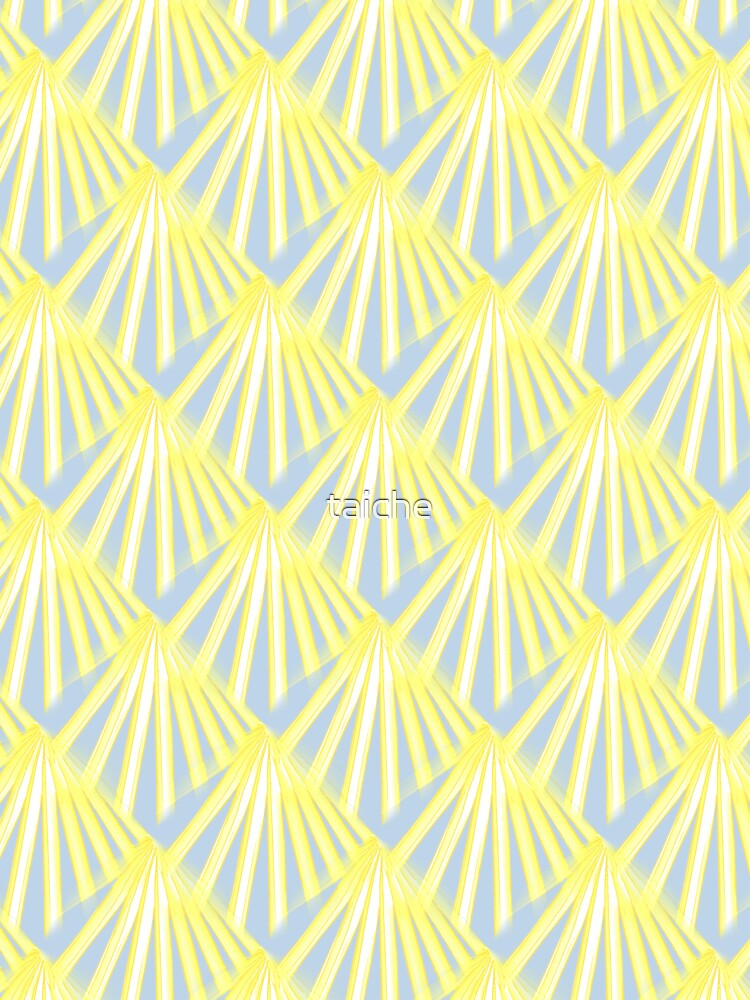 Art Deco Tropical Beach Palm Daffodil Yellow Cut Out by taiche