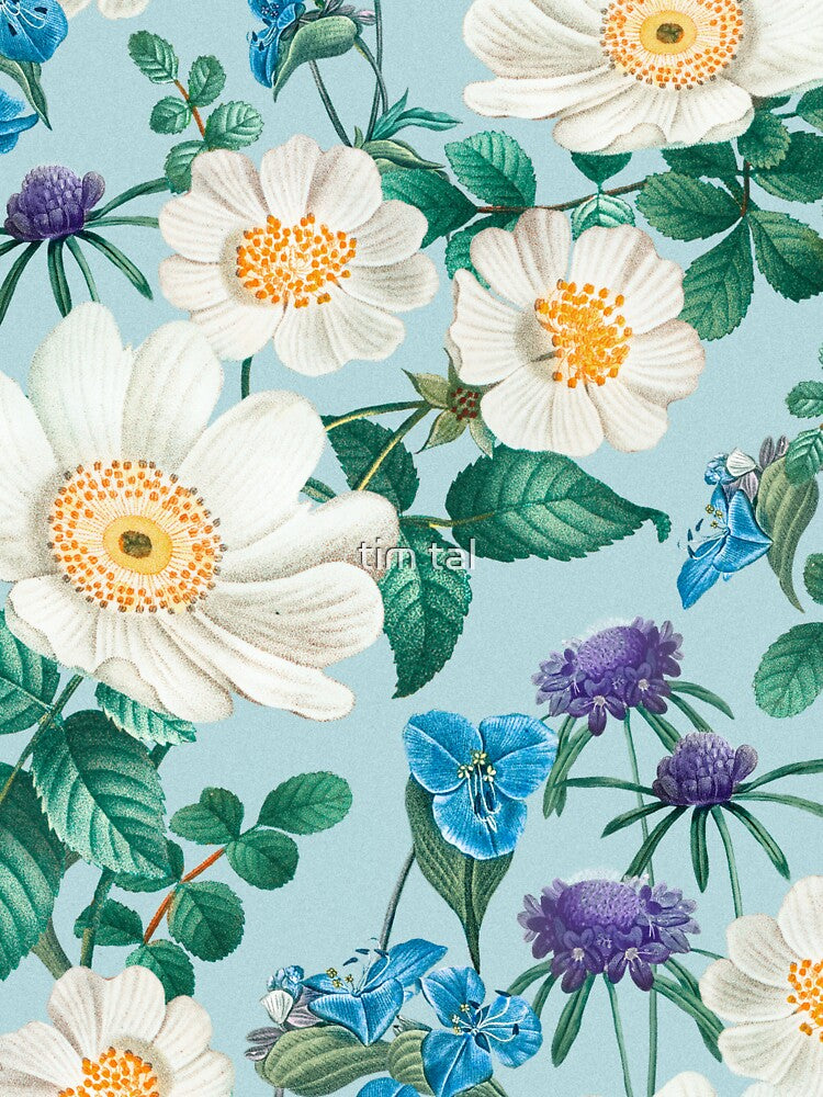 blue spring flowers by tim tal