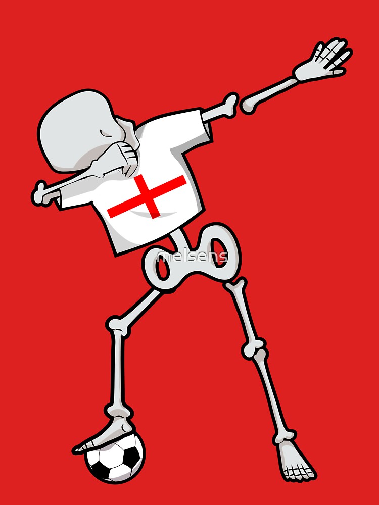 Dabbing Soccer Football Skeleton England by melsens
