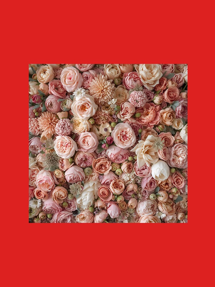 Romantic Blush & Peach Floral Pattern | Vintage Boho Roses by ZEYCAT