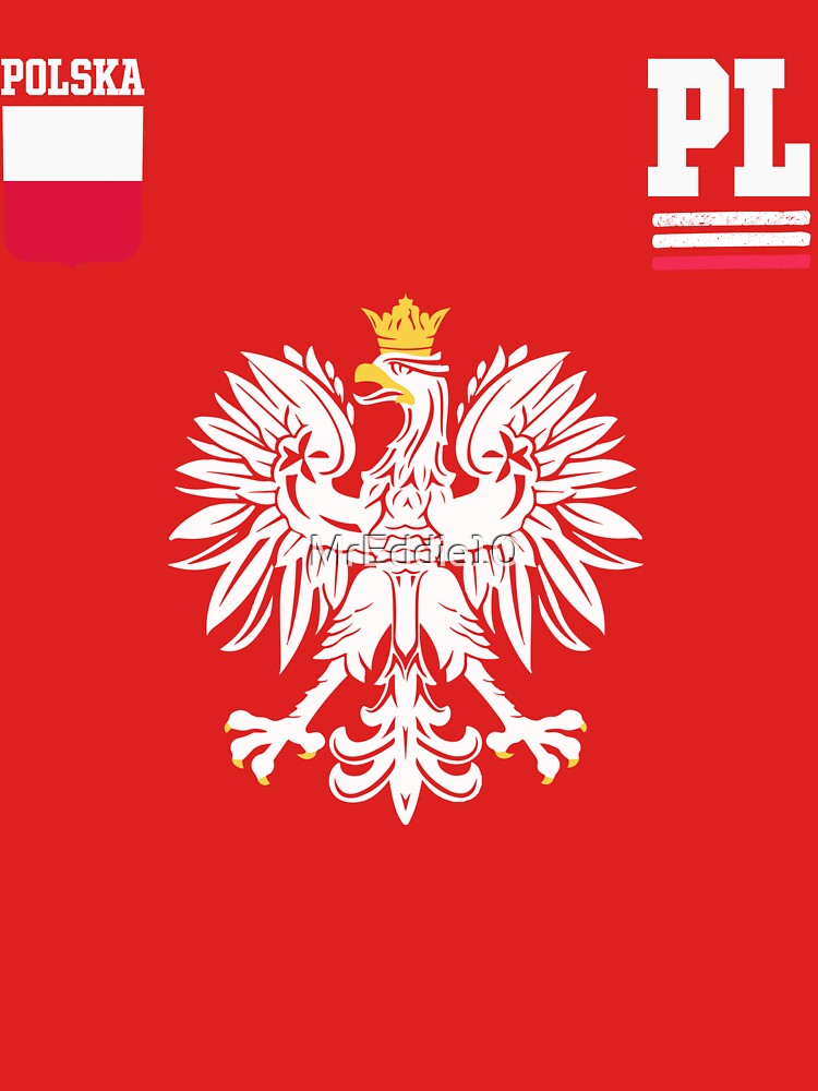 Poland Fan Polish Eagle Polska Flag by MrEddie10
