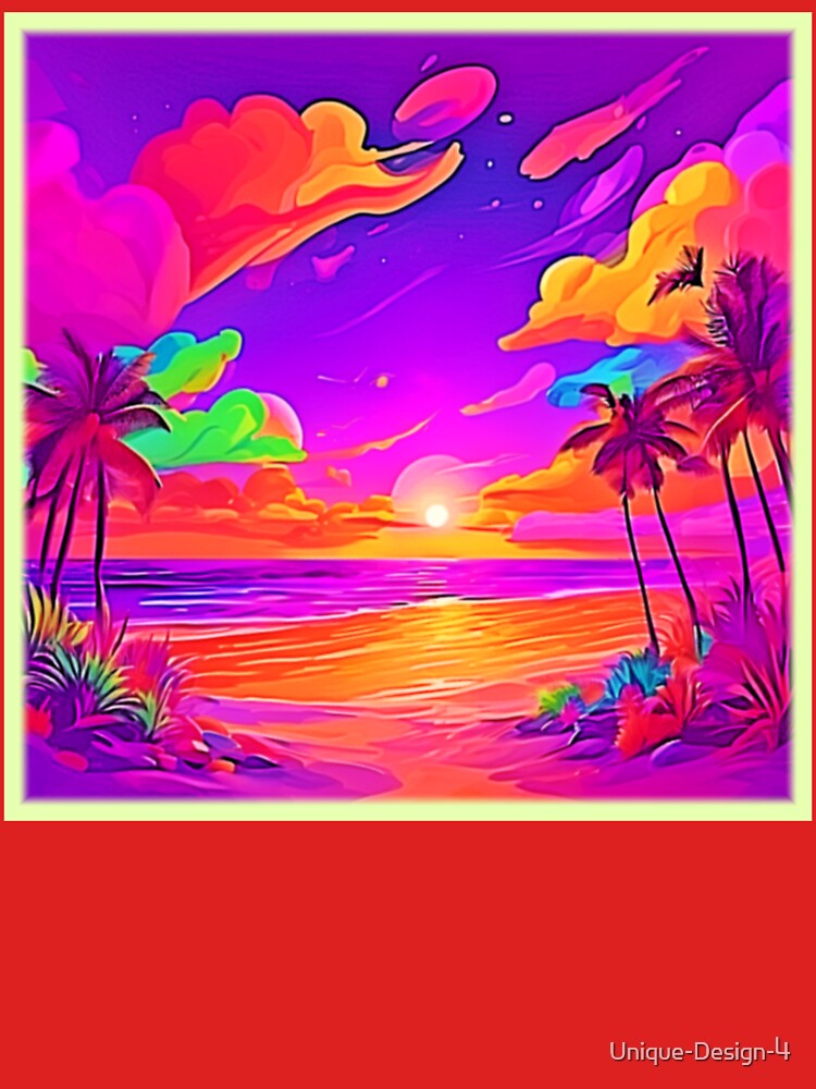 Vibrant Tropical Sunset by Health And Fitness Posts e-Store