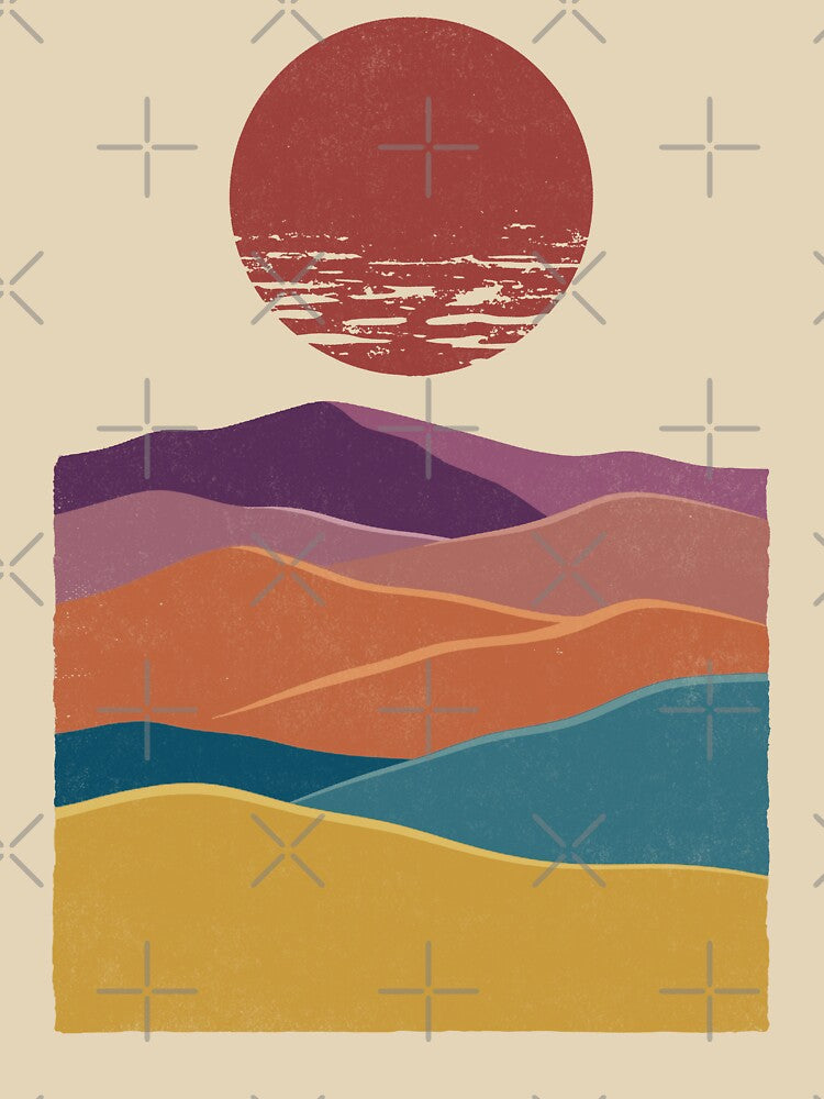 Mountain Sunset Vintage. #3 by EunsooLee