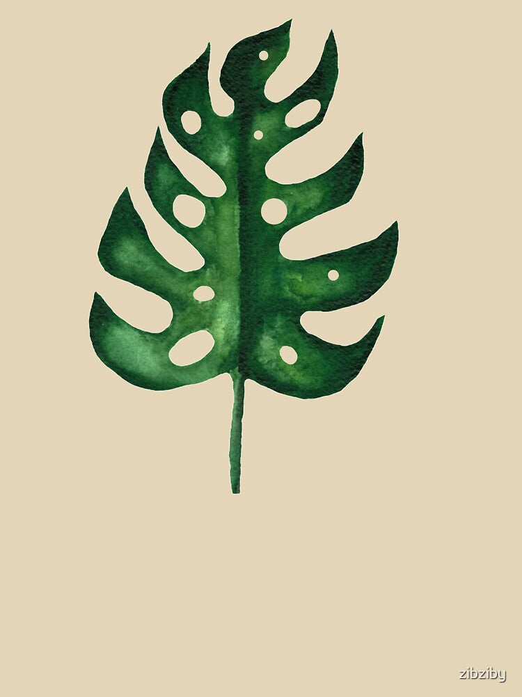 Green Monstera Leaf by zibziby