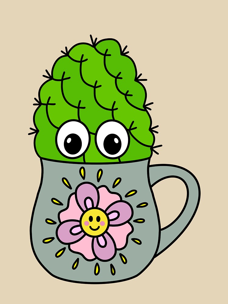Cute Cactus Design #286: Mini Cactus In Cute Mug by DreamCactus