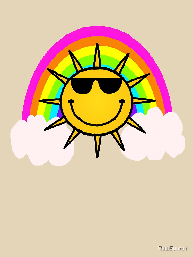 Smiling Sun and Rainbow by RawSunArt