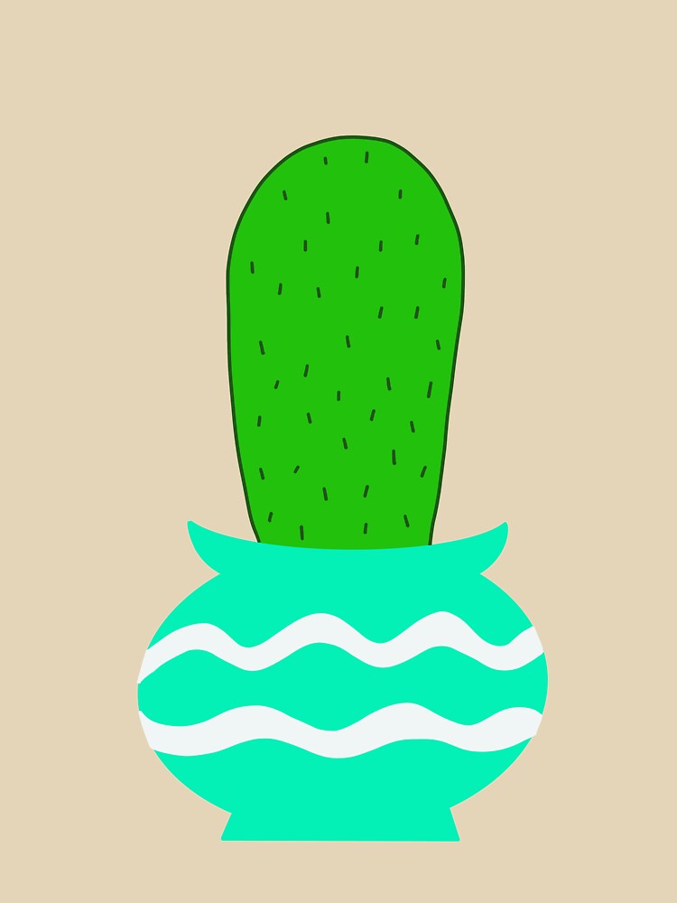 Cute Cactus Design #32: Plain Thumb-Up Cactus by DreamCactus