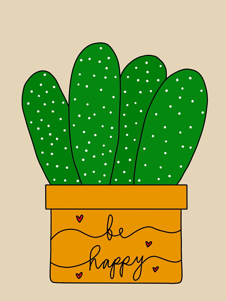 Cute Cactus Design #138: Happy Cacti Bunch by DreamCactus