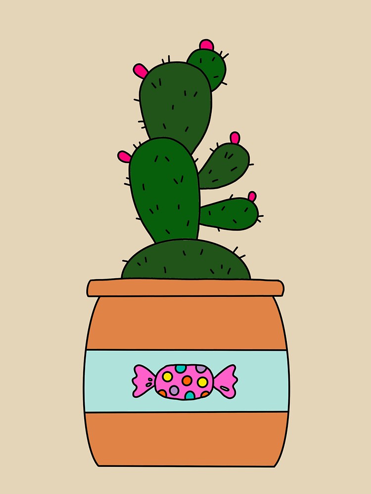 Cute Cactus Design #129: Cute Cactus In Candy Jar by DreamCactus