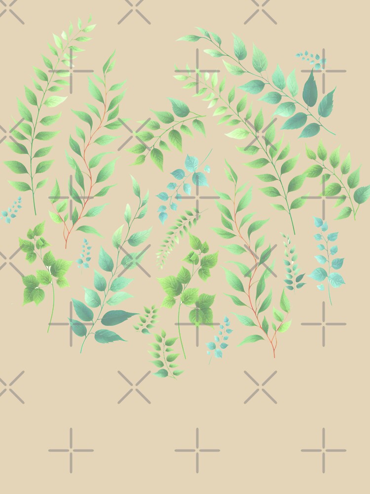 Greenery Botanical Print Fresh Green by SilverPegasus