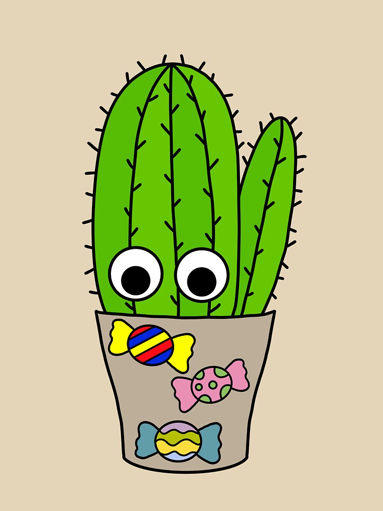 Cute Cactus Design #236: Cute Trick Or Treat Cactus by DreamCactus