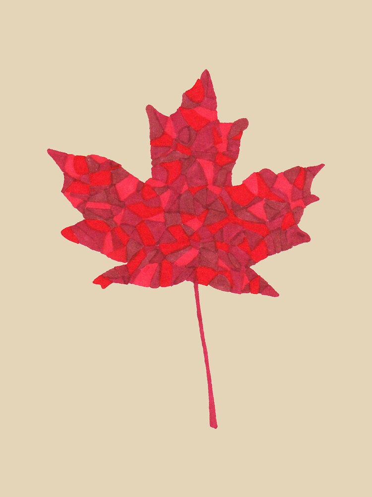 Canadian Maple Leaf in Reds by inklets