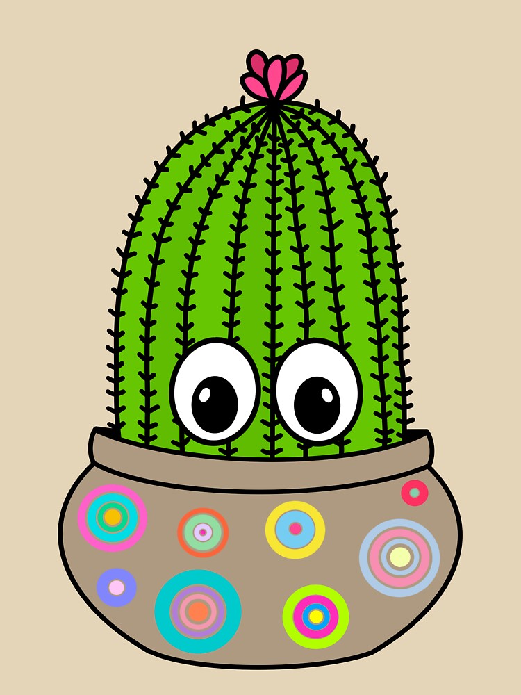 Cute Cactus Design #291: Potted Saguaro In Cute Jar by DreamCactus