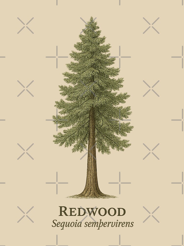 Redwood Botanical Illustration – Sequoia sempervirens by BloomKind