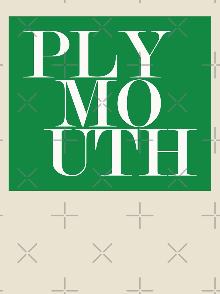 Plymouth UK City Typography Minimalist Patriotic Travel Souvenir by kakarikihill
