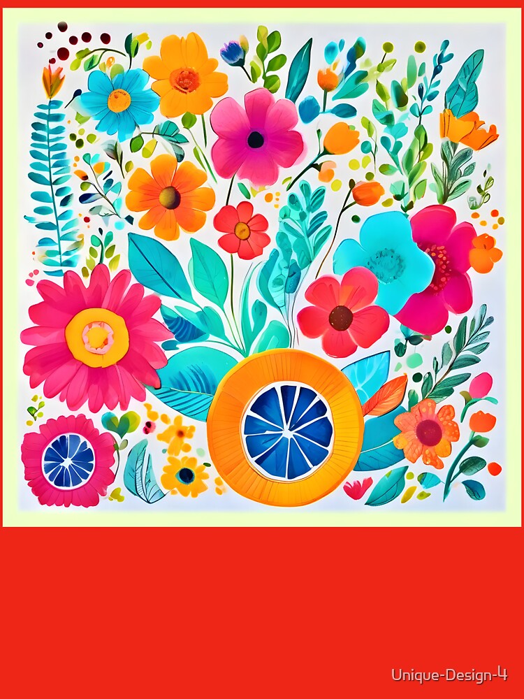 Vibrant Floral Fiesta Art by Health And Fitness Posts e-Store