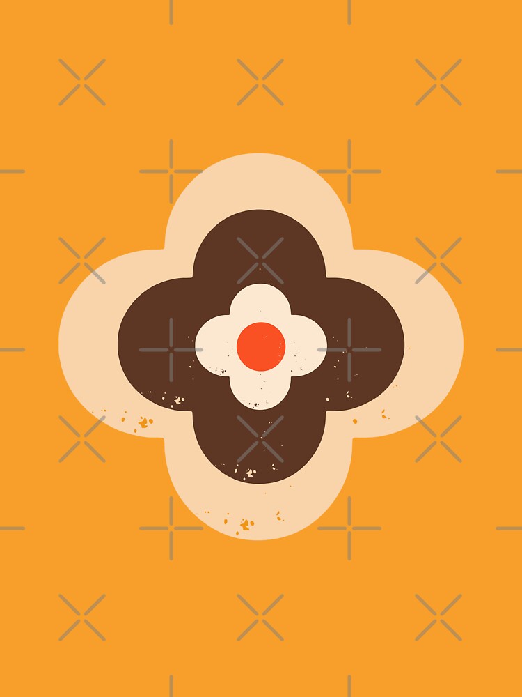 Mod Retro Daisy Marigold - Mid Century Floral by susycosta
