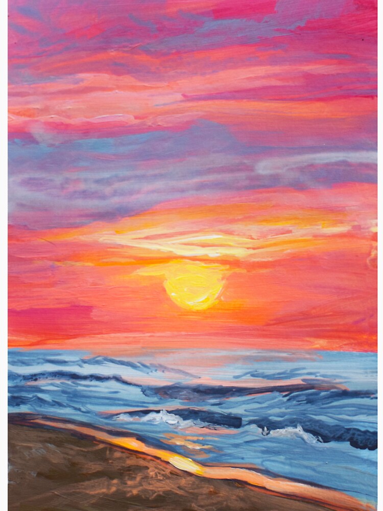 Vibrant summer beach sunset by Byearion