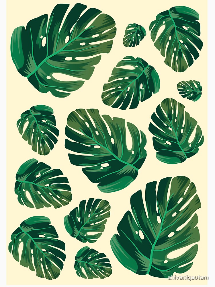 tropical leaves aesthetic print by shivanigautam