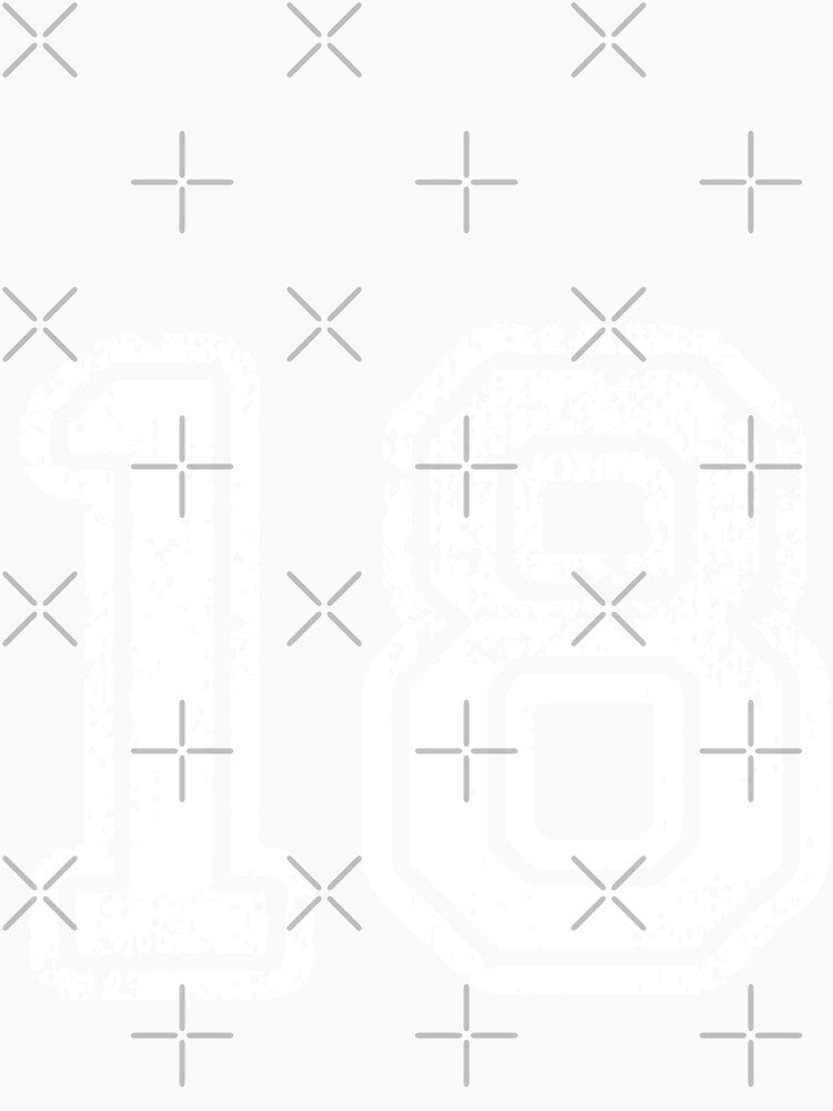 Sport Team Jersey 18 T Shirt Football Soccer Baseball Hockey Double Basketball Eight One 1 8 Eighteen Eight Teen by arcadetoystore